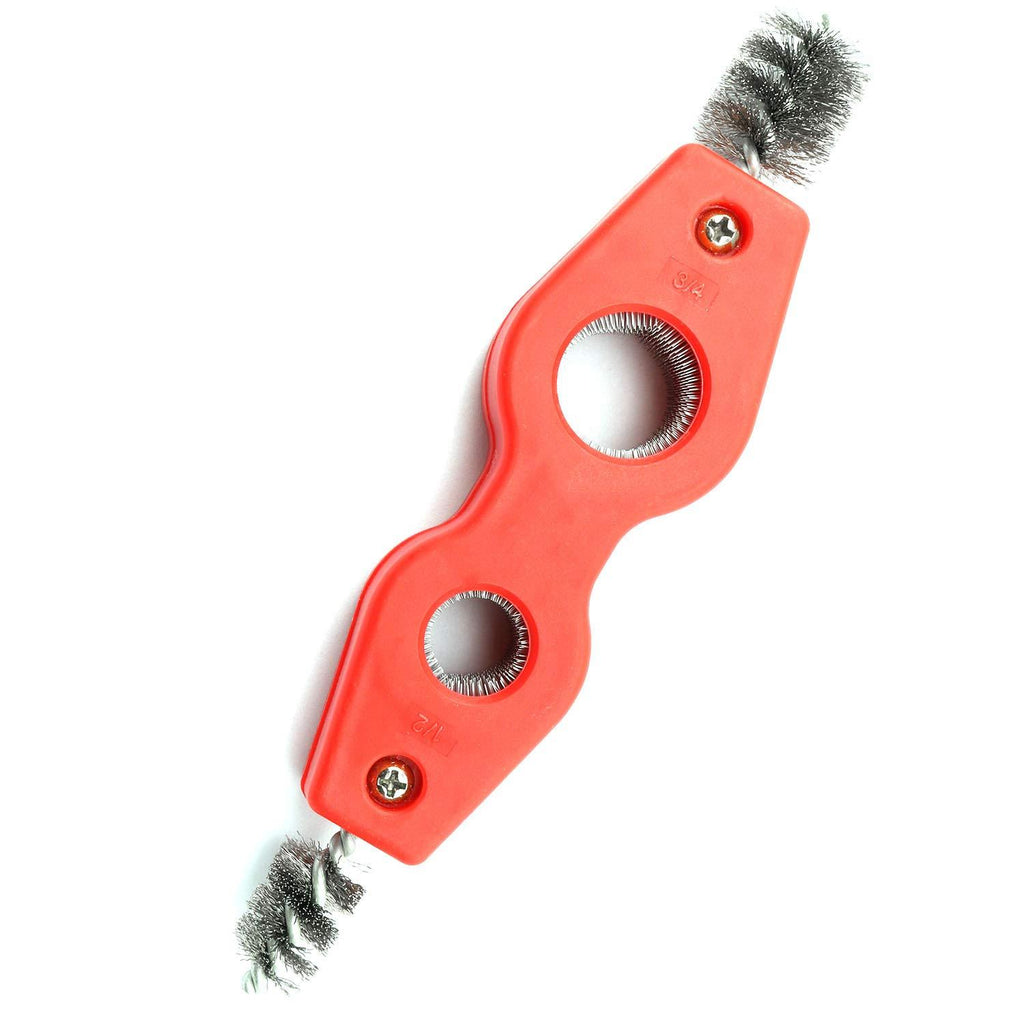 LQ Industrial Copper Pipe Cleaner 4 in 1 Copper Tubing Brush Battery Post Cleaning Brush Tool Red