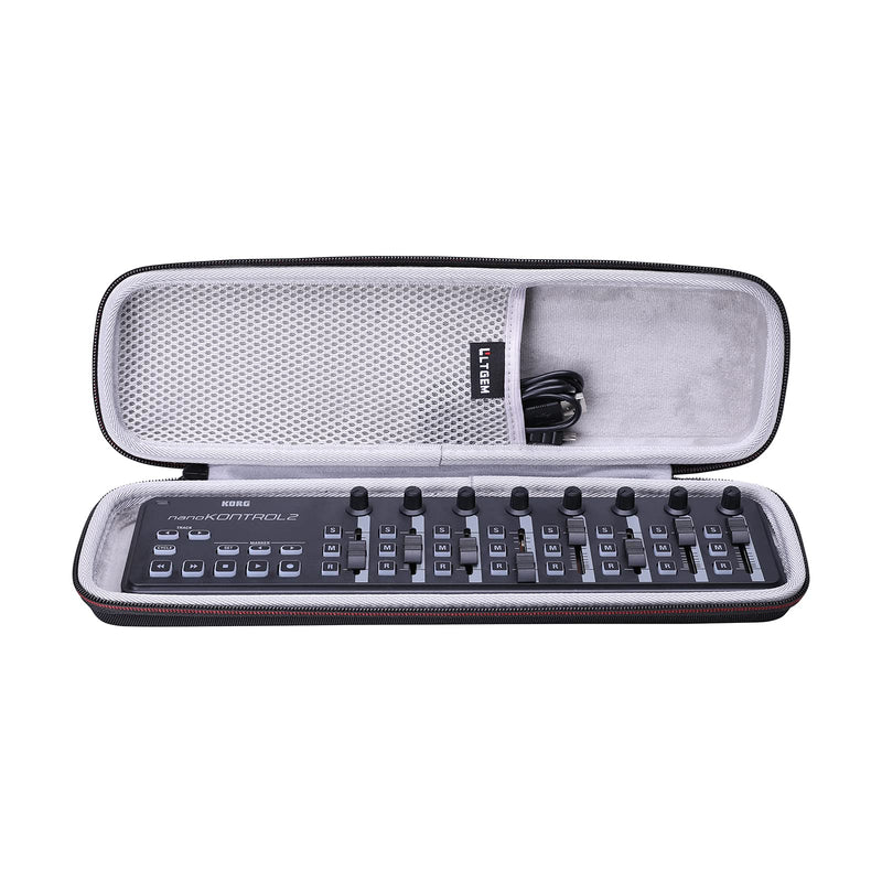 LTGEM Hard Travel Protective Case compatible with KORG nanoKONTROL2 / NANOKEY2WH / nanoPAD2 Slim-Line USB Control Surface/MIDI Pads