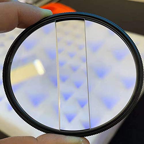 77mm Camera Filter Centerfield Split Diopter Filter, Keeps The Focus, Makes The Center Opening Focus on The Subject 2 pcs filter