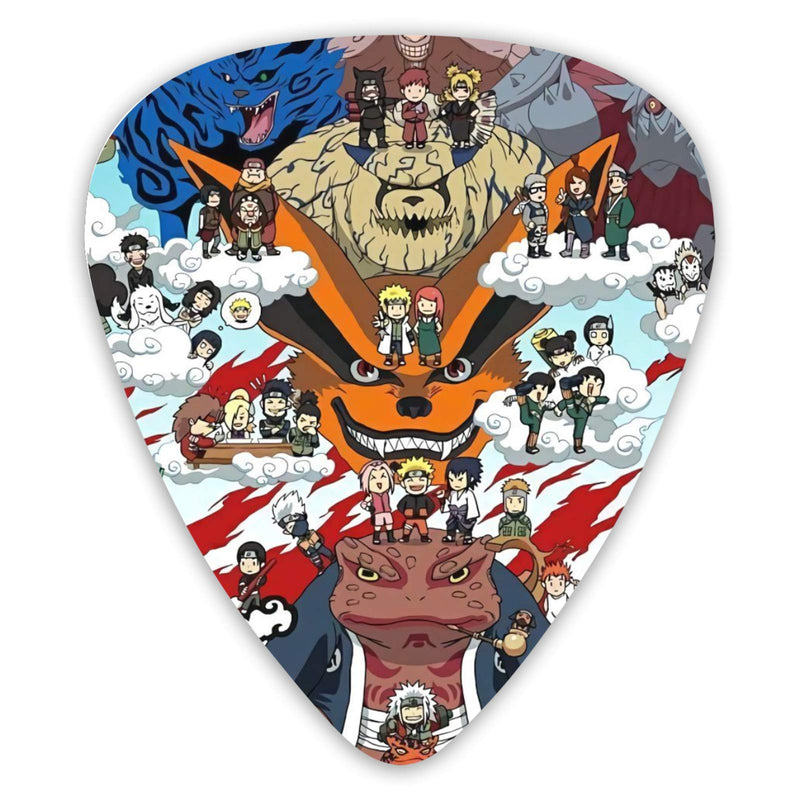 Naruto Guitar Picks Anime Guitar Plectrums With Thin Medium & Heavy Gauges Graphic Picks (12 Pack) For Electric Guitar Acoustic Guitar One Size 1:Naruto