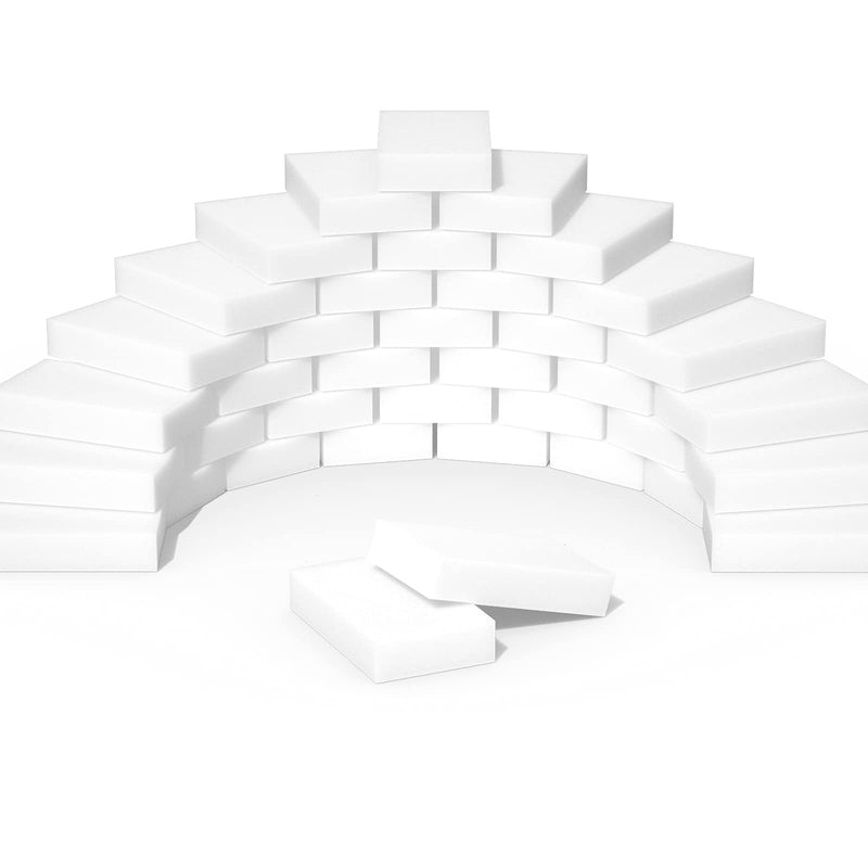 Magic Sponge Eraser, 100 Pack Premium Melamine Foam Cleaning Pads, Non-Scratch Scrub Sponge, Household Cleaning Kitchen Dish Sponges
