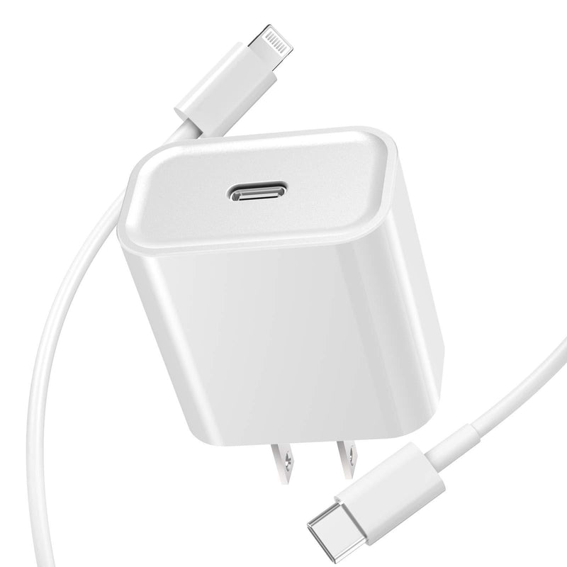 [Apple MFi Certified] iPhone Charger, esbeecables 20W PD Rapid Type-C Power Fast Wall Charger Plug with 6FT USB-C to Lightning Quick Charge Data Sync Cord for iPhone 13/12/11/XS/XR/X 8/SE/iPad/AirPods