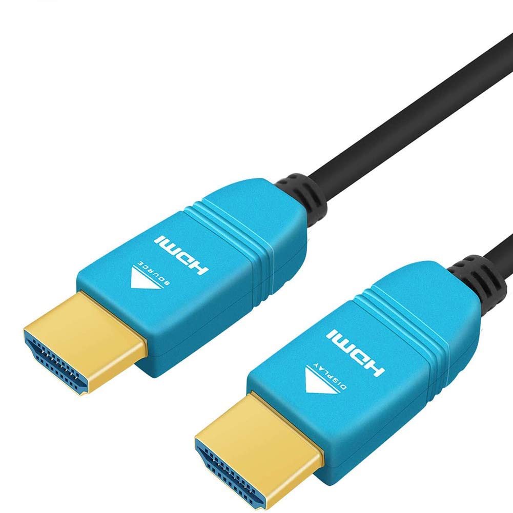 BlueAVS 40 Feet HDMI Fiber Optic Cable 4K 60Hz HDMI 2.0b High Speed 18Gbps Dynamic HDR10 HDCP2.2/2.3 eARC Black 4K_40FT_BlackCable BlueHousing