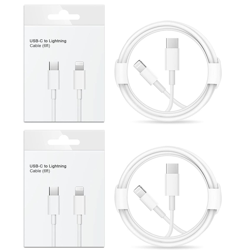 iPhone Fast Charger Lightning Cable【Apple MFi Certified】2-Pack USB-C to Lightning Cable (6.6Ft) Fast Charging Compatible with iPhone 12/12 Mini/12 Pro/12 Pro Max/11/11 Pro/11 Pro Max/Xs Max/XR/X,iPad 2 PACK-Kit