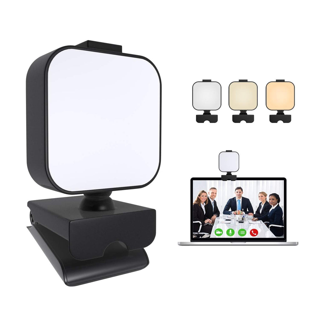 Aulynp Video Conference Lighting Kit, Laptop/Computer Moniter LED Video Light Dimmable 6500K Webcam Light for Remote Work, Online Education, Makeup Live Streaming Evening Work Office PC Accessories