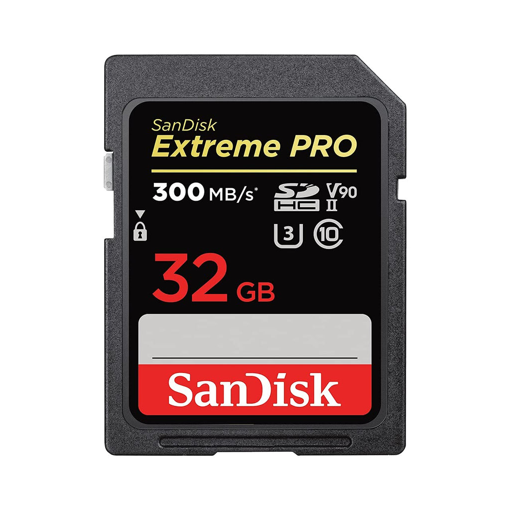 SanDisk 32GB Extreme PRO SDHC UHS-II Memory Card - C10, U3, V90, 8K, 4K, Full HD Video, SD Card - SDSDXDK-032G-GN4IN Card Only