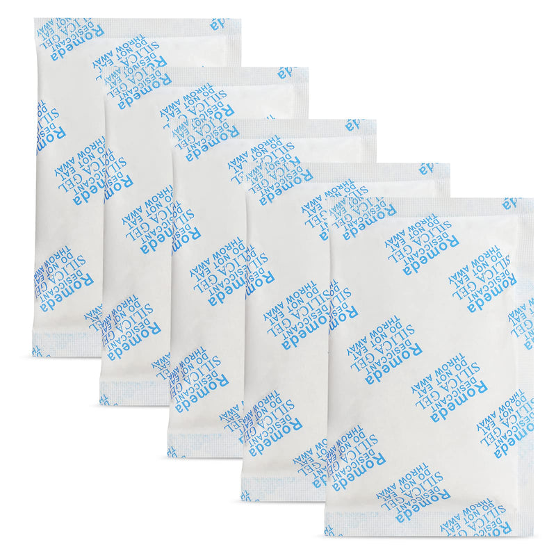 45 Pcs 5 Gram Silica Gel Packs, Transparent Desiccant, Desiccant Packets for Storage, Moisture Packs for Spices Jewelry Shoes Boxes Electronics Storage, Food Safe