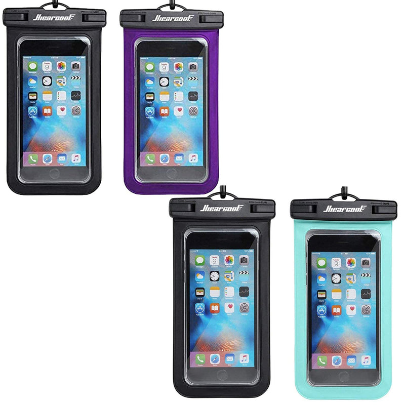 Universal Waterproof Case,Waterproof Phone Pouch Compatible for iPhone 12 Pro 11 Pro Max XS Max XR X 8 7 Samsung Galaxy s10/s9 Google Pixel 2 HTC Up to 7.0", IPX8 Cellphone Dry Bag - 4 Pack