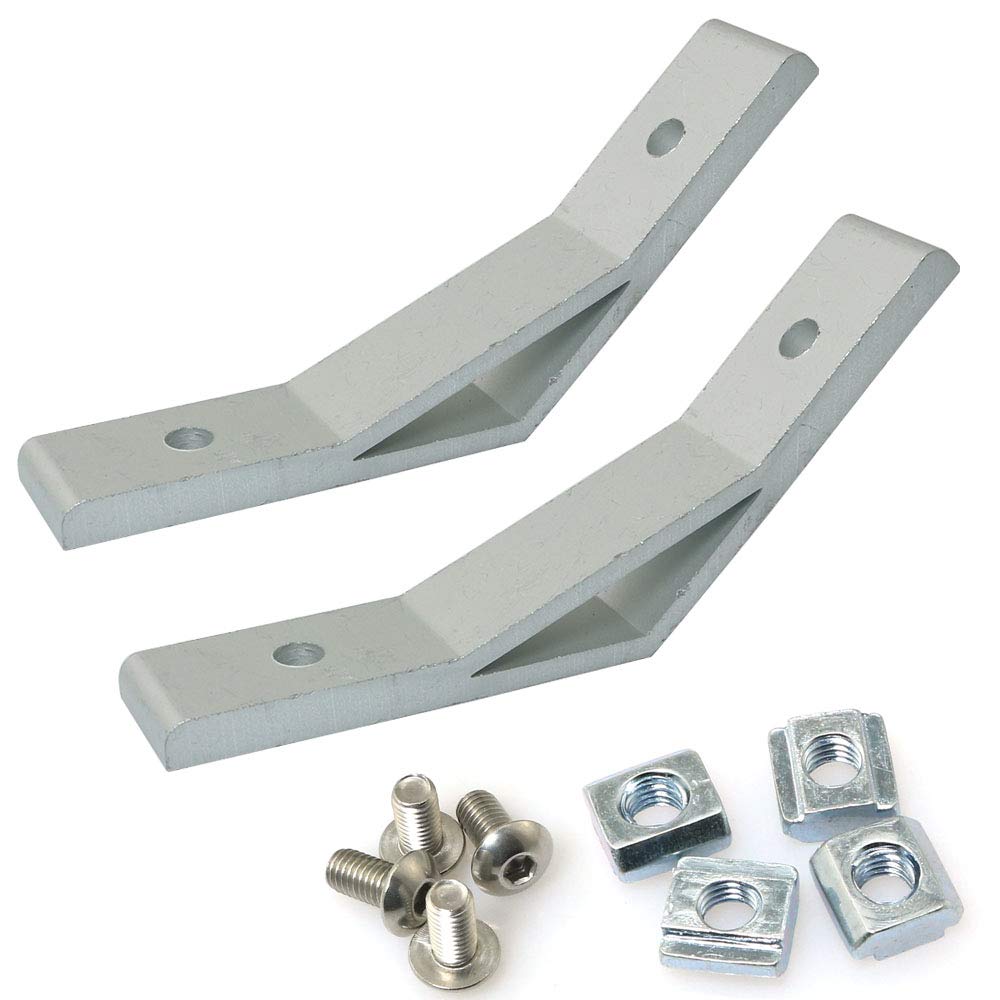 PZRT 2pcs 135 Degree Angle 3030 Aluminum Corner Brackets Profile Corner Joint Connectors Corner Braces with Mounting Screws and Nuts
