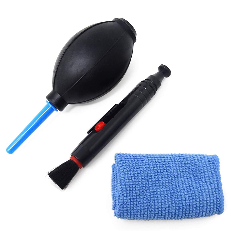 Honbay Camera 3-in-1 Cleaning Kit: Air Blower, Cleaning Cloth, Cleaning Pen - for LCD Screen, Eyeglass, Binocular, Fieldglass, Optical Instrument, etc