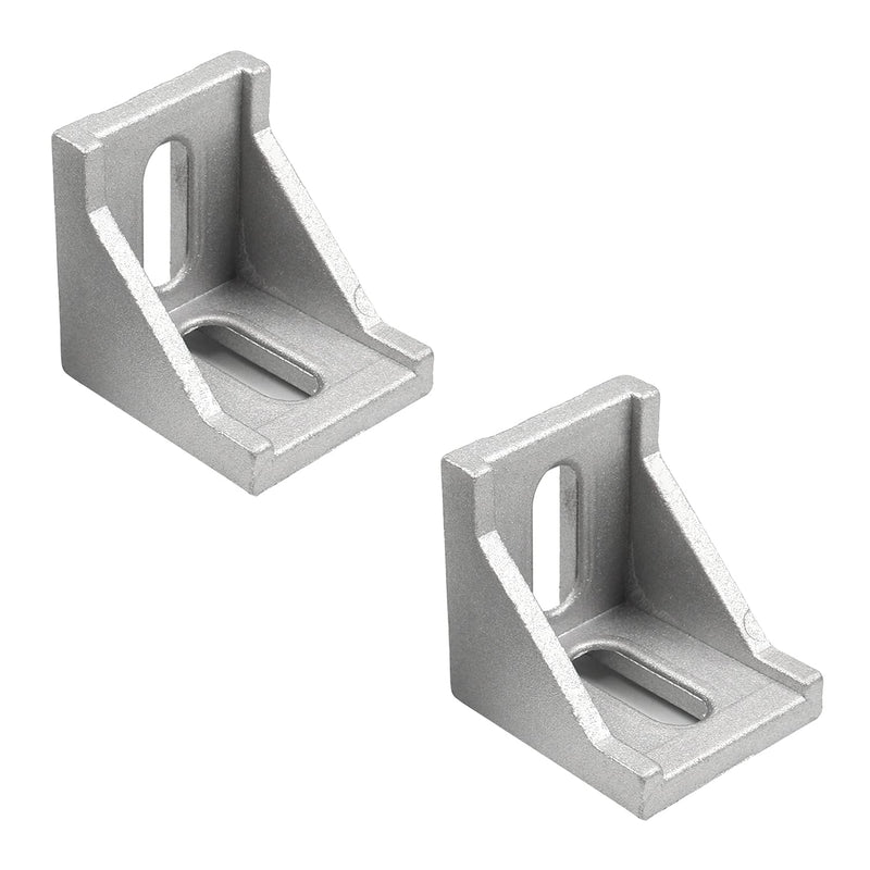 [AUSTRALIA] - Yinpecly Inside Corner Bracket Gusset Aluminum Alloy Interior Joint Bracket Suitable for 4040 Series with 8mm Slot Aluminum Extrusion Profile Silver Tone 4pcs 4040A Series 