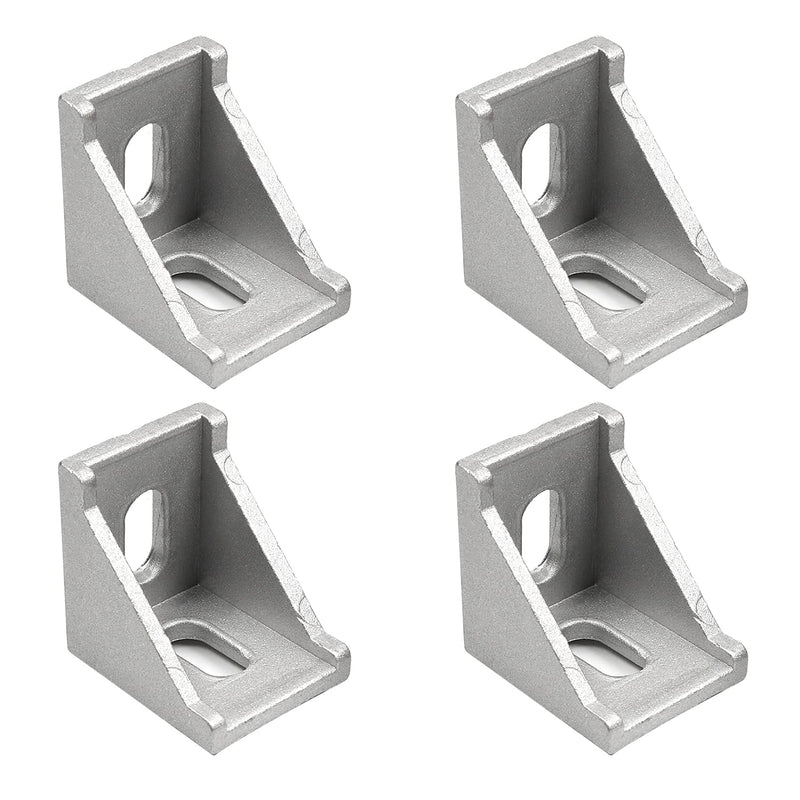[AUSTRALIA] - Yinpecly Inside Corner Bracket Gusset Aluminum Alloy Interior Joint Bracket Suitable for 3030 Series with 8mm Slot Aluminum Extrusion Profile Silver Tone 8pcs 