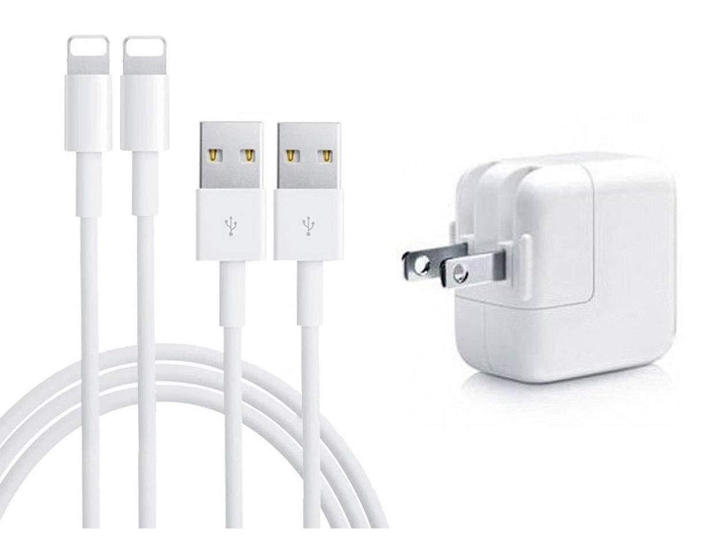 12W 2.4A USB Power Adapter Charger+2Pack 3FT Charging Cable Compatible Pro/Air/ Air2/ Mini/ Mini2/ Mini3/ Mini4 and More