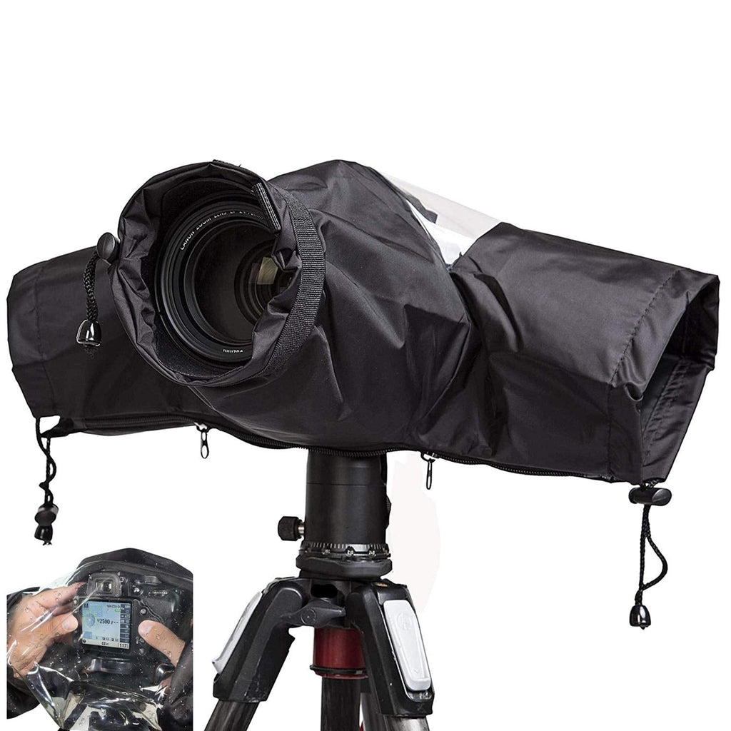 WANBY Professional Waterproof Soft Black DSLR Camera Rain Cover for All DSLR SLR Cameras