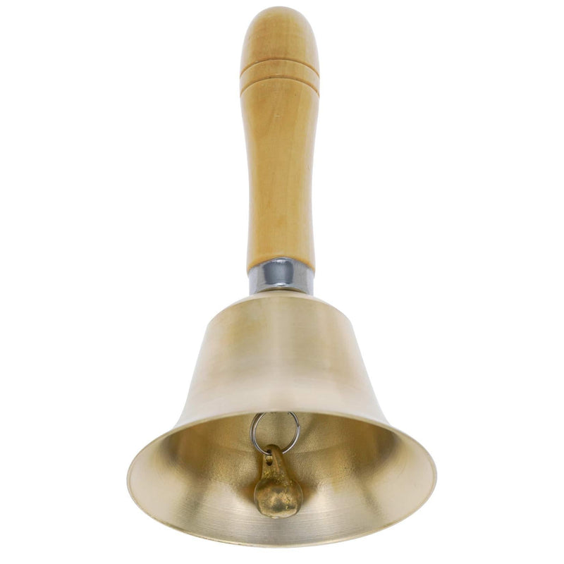 Yolyoo Super Loud Solid Brass Hand Call Bell with Wooden Handle (3.15in x 5.9in)