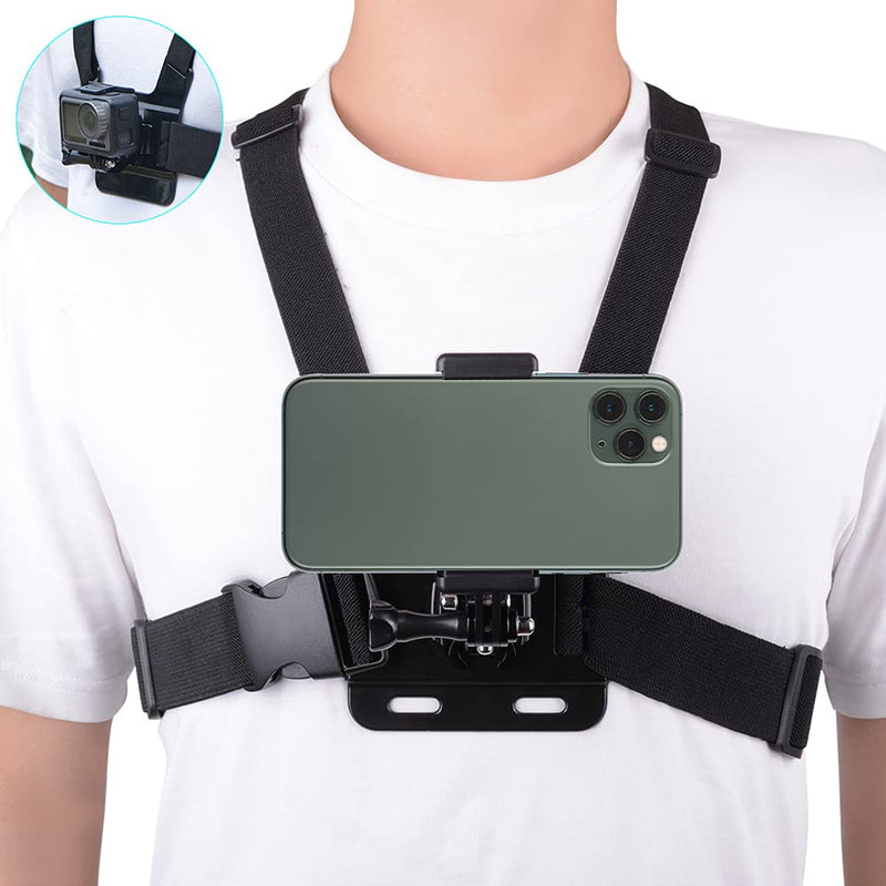 [AUSTRALIA] - Mobile Phone Chest Mount Strap Holder Helmet Mount for Action Camera for POV Gopro Akaso Samsung iPhone 