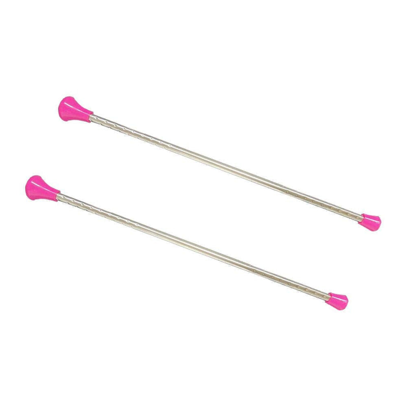 Twirling Baton 21 Inches Marching Baton Spinning Dance Baton Metal Gymnastics Parade Stick for Child in Majorette 2 pack pink