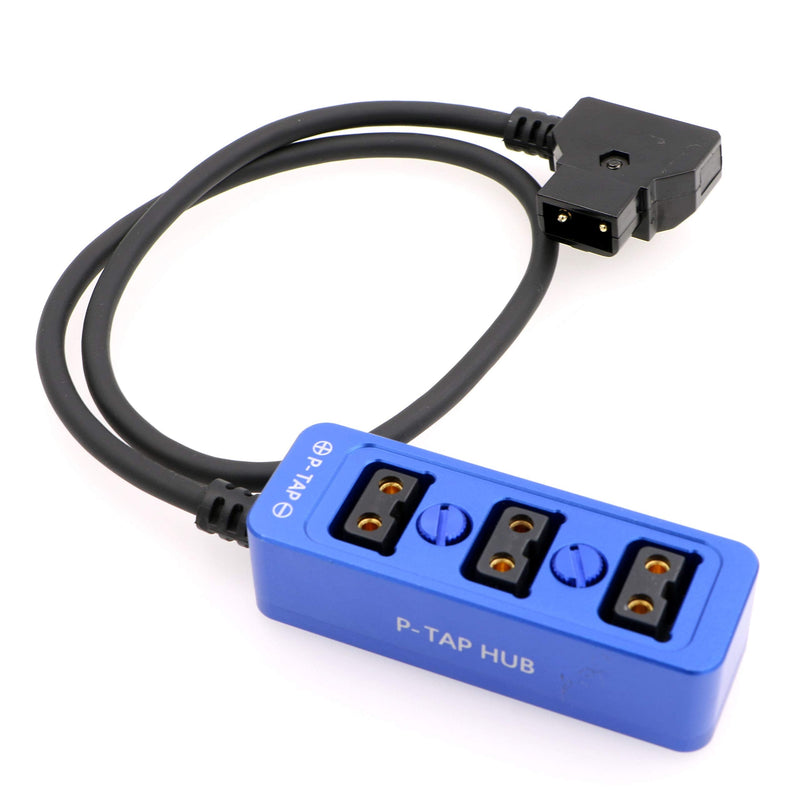 [AUSTRALIA] - AConnect D-tap Splitter P-Tap HUB Cable D Tap to 3Ports Dtap P-tap Splitter Cable for Photography Power for ARRI RED Z CAM Cameras TILTA Steadicam IDX V-Mount Battery 21in/ 54cm Blue 