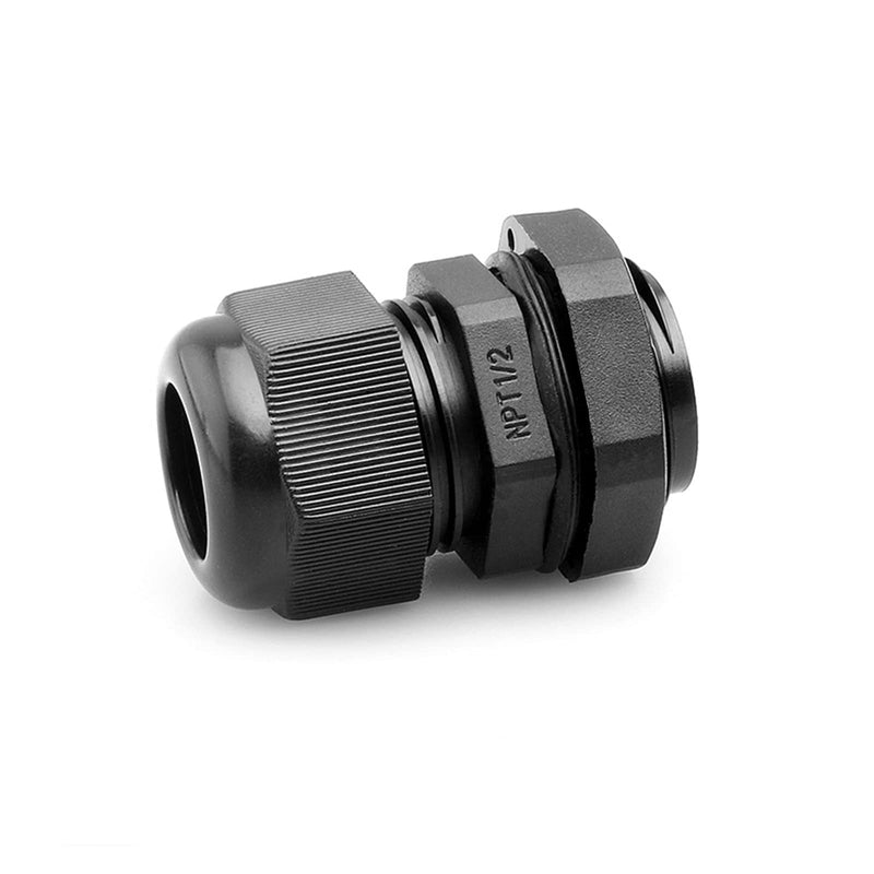 Cable Glands-PENGLIN 1/2" NPT Nylon Cable Connector, Strain Relief Cord Connector, IP68 Waterproof Adjustable Locknut(1/2 Inch (20-Pack)) 1/2 Inch (20-Pack)
