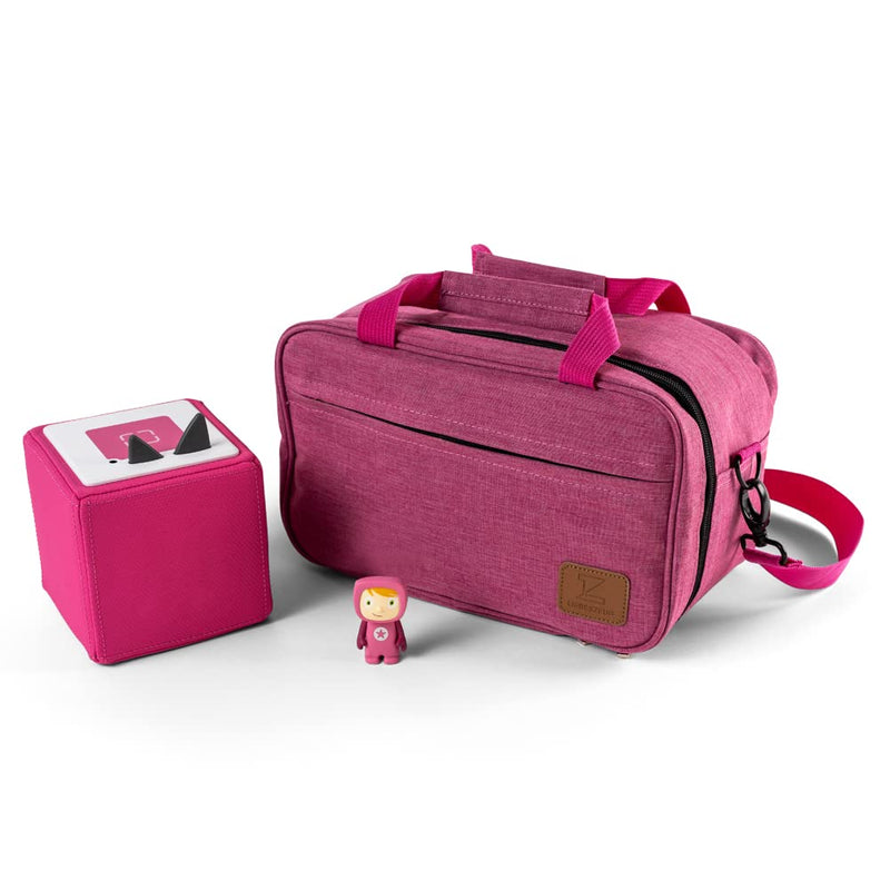 Liebeszeug Music Cube Carrying Case (Compatible w/ Toniebox) - Travel Bag for Kids for Your Figures & Characters. Perfect Addition to Your Starter Set! Works with Tonie Box (Pink) Pink
