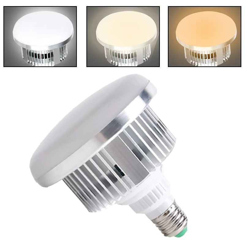Aqirui 85W Light Bulb Dimmable Tricolor LED Bulbs 5500K Spiral Softbox Bulb in E27 Socket for Photography Photo Video Studio Lighting 1 Pack