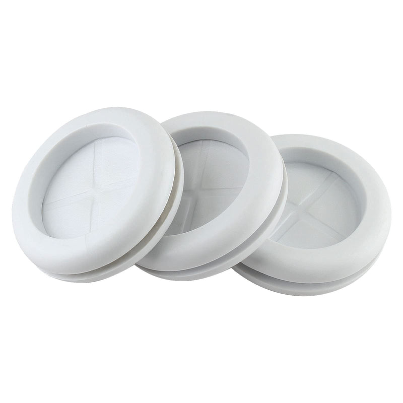 [AUSTRALIA] - Kyuionty 10 Pack 1-3/16" Inside Diameter 1-1/2" Drill Hole Rubber Grommet, Firewall Plug Grommet Rubber Grommets Wire Protection, Double Sided Round (White) White 