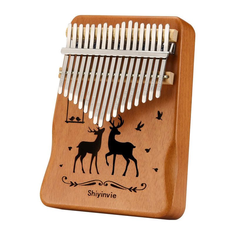 Kalimba Thumb Piano 17 Keys Musical Instruments, Portable Mahogany Wood Mbira Finger Piano Gifts for Kids and Adults Beginners