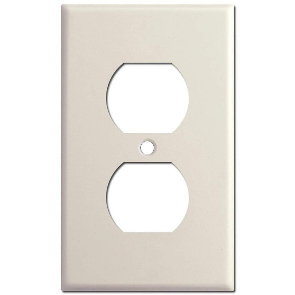 Outlet Covers (10 Pack) Wall Plate Outlet Cover, Power Outlet Cover, Plug Outlet Cover, Electrical Outlet Cover, Duplex Outlet Cover, Duplex Receptacle Outlet, Duplex Wall Plate, 1-Gang - Light Almond