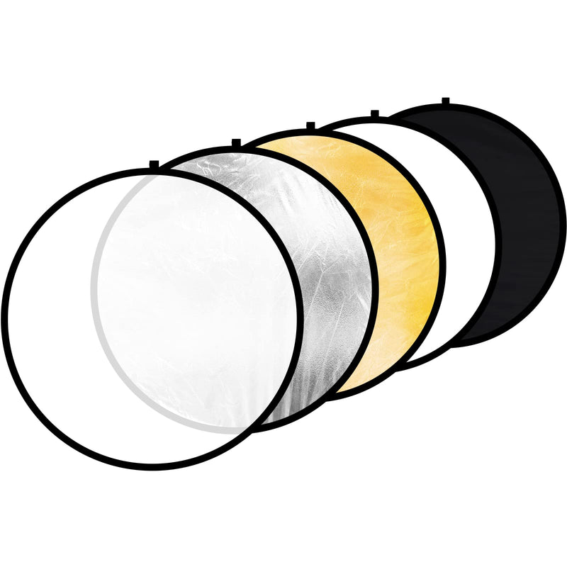 Aqirui 32inch/80cm 5 in 1 Collapsible Light Reflector Round Multi Disc with Bag-Translucent, Silver, Gold, White and Black for Photography Photo Studio Lighting and Outdoor Lighting