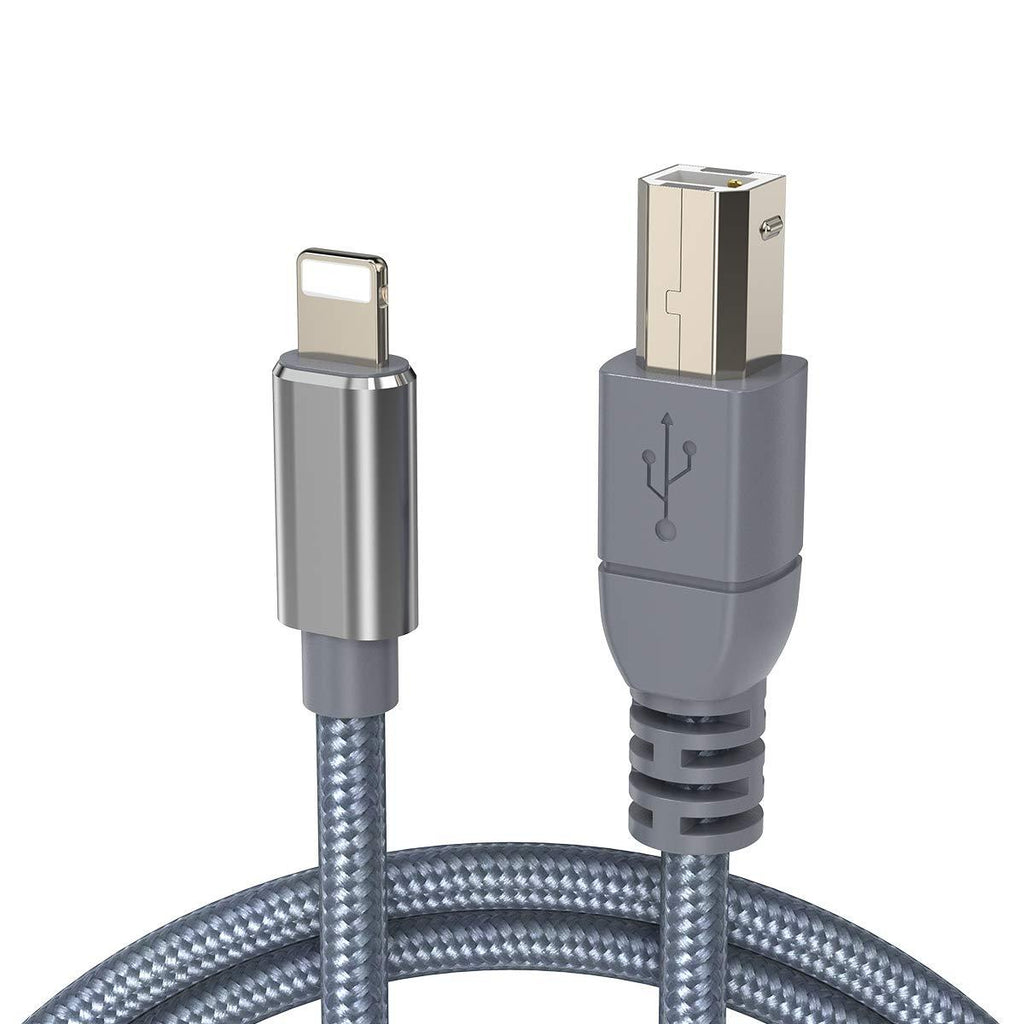 USB-B Midi Cable Compatible with iPad/Phone,USB Type B to OS Device Cord for Pad/Phone Work with Electronic Music Instrument/Piano/Midi Keyboard/Recording Audio Interface/Organ Drum/USB Microphone