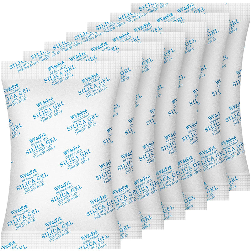 WVacFre 100 Gram(5Packs) Food Grade Moisture Absorber Silica Gel Desiccant Packets for Storage,Desiccant Beads Silica Gel Packs for Moisture Control 100Gram(5Packs) 5