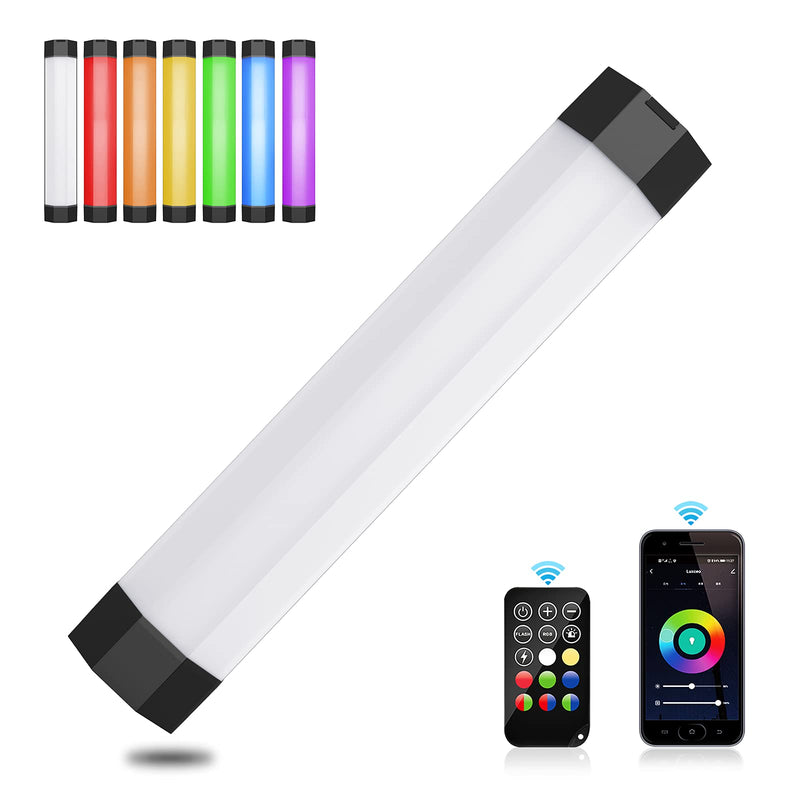LUXCEO P200 RGB Video Light Wand with APP Control IP67 Waterproof LED Photography Light, CRI≥95 Built-in Strong Magnetic, 4000mAh Battery, 3000k 6000k Stepless Dimming Colorful Stick(Power Bank)