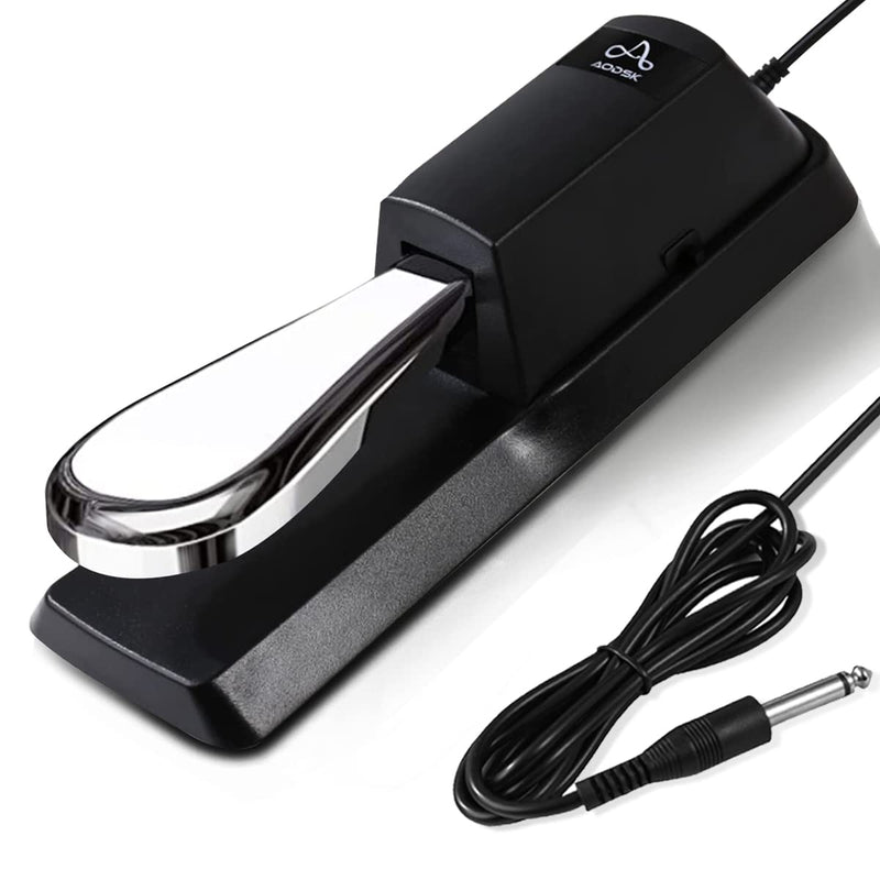 Aodsk Sustain Pedal for Keyboard Digital Piano Foot Pedal Universal