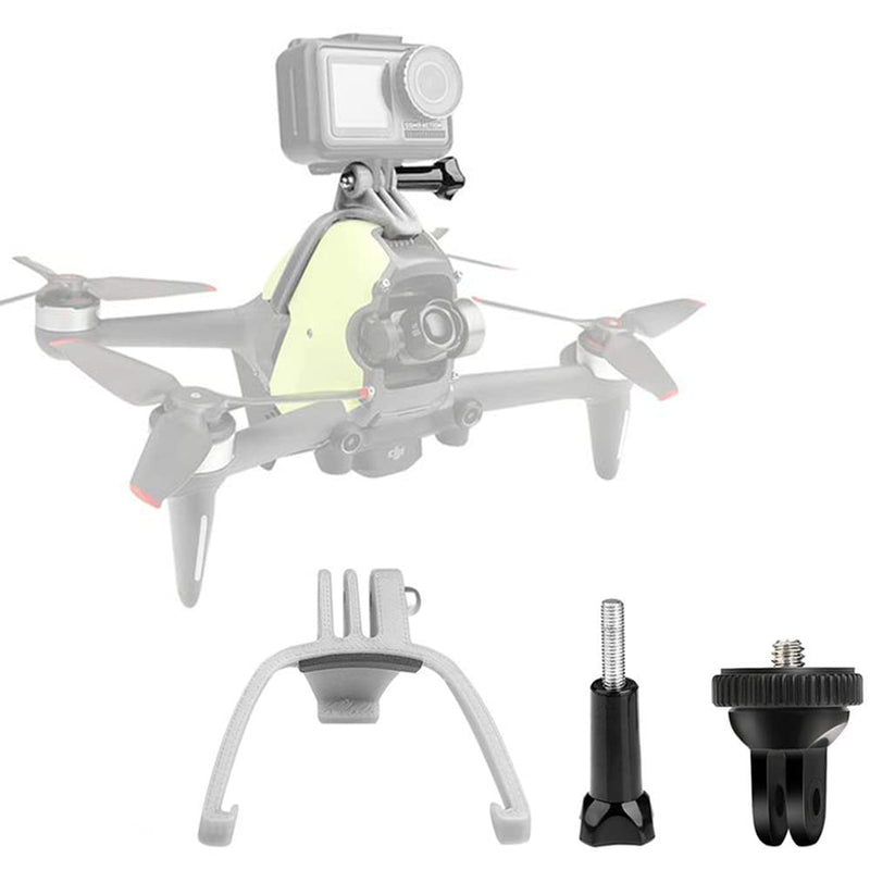 Honlyn Mount Adapter Bracket for DJI FPV Drone Compatible with Gopro 10 9 8 7 /for Insta360 ONE R Insta360 ONE RS /for Insta360 ONE X 1 2/for DJI Osmo Pocket 1 2 Extension Bracket+1/4 Screw Adapter