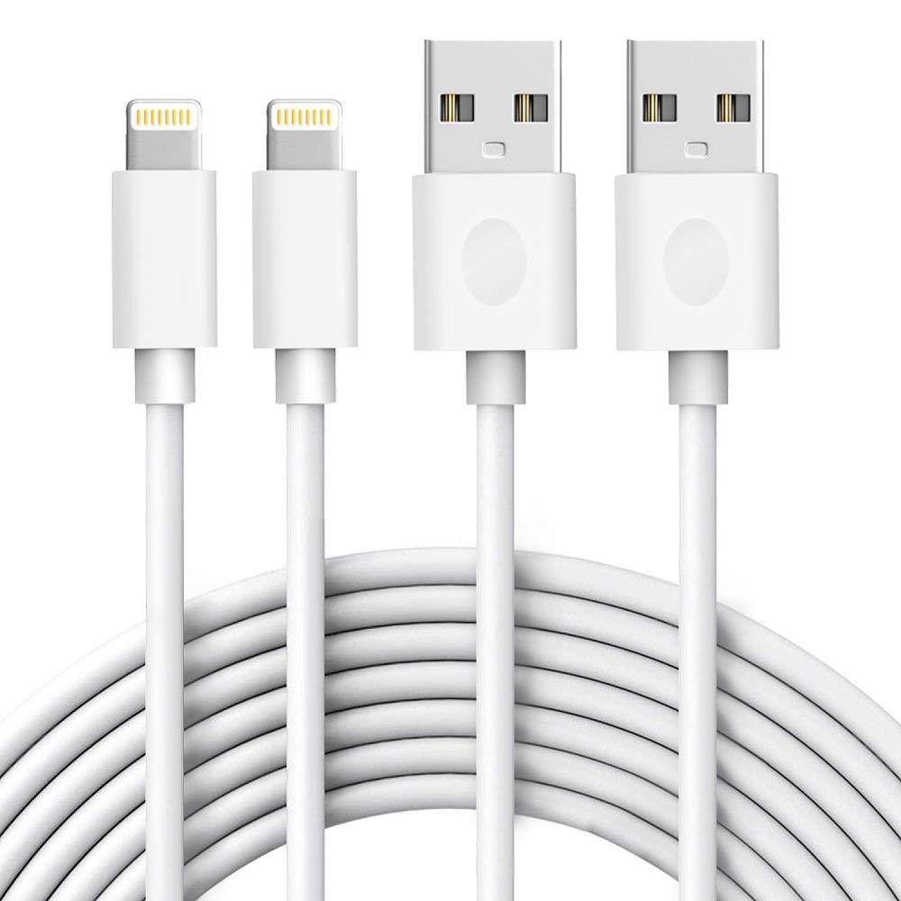 iPhone Charger, [Apple MFi Certified] AEAOA 2Pack 6FT USB to Lightning Cable Power Fast Charging Data Sync Transfer Cord Compatible with iPhone 12 11 Pro Max XS XR X 8 7 Plus 6S SE iPad and More White