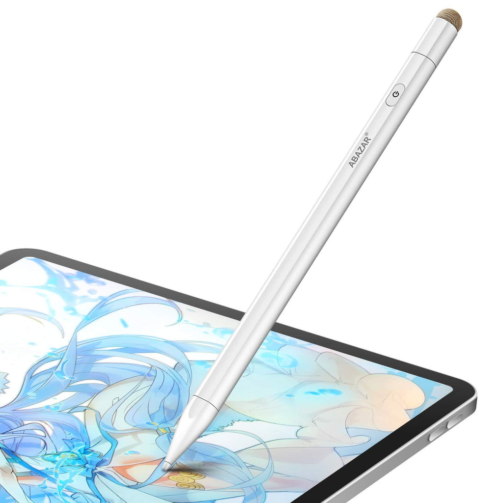 Stylus Pen for iPad, 2 in 1 Active Pencil Compatible with (2018-2020) Apple iPad Pro (11/12.9 inch)/ iPad 6/7th / Air 3rd / Mini 5th Gen, Rechargeable Digital Pen, Magnetic Design, Palm Rejection