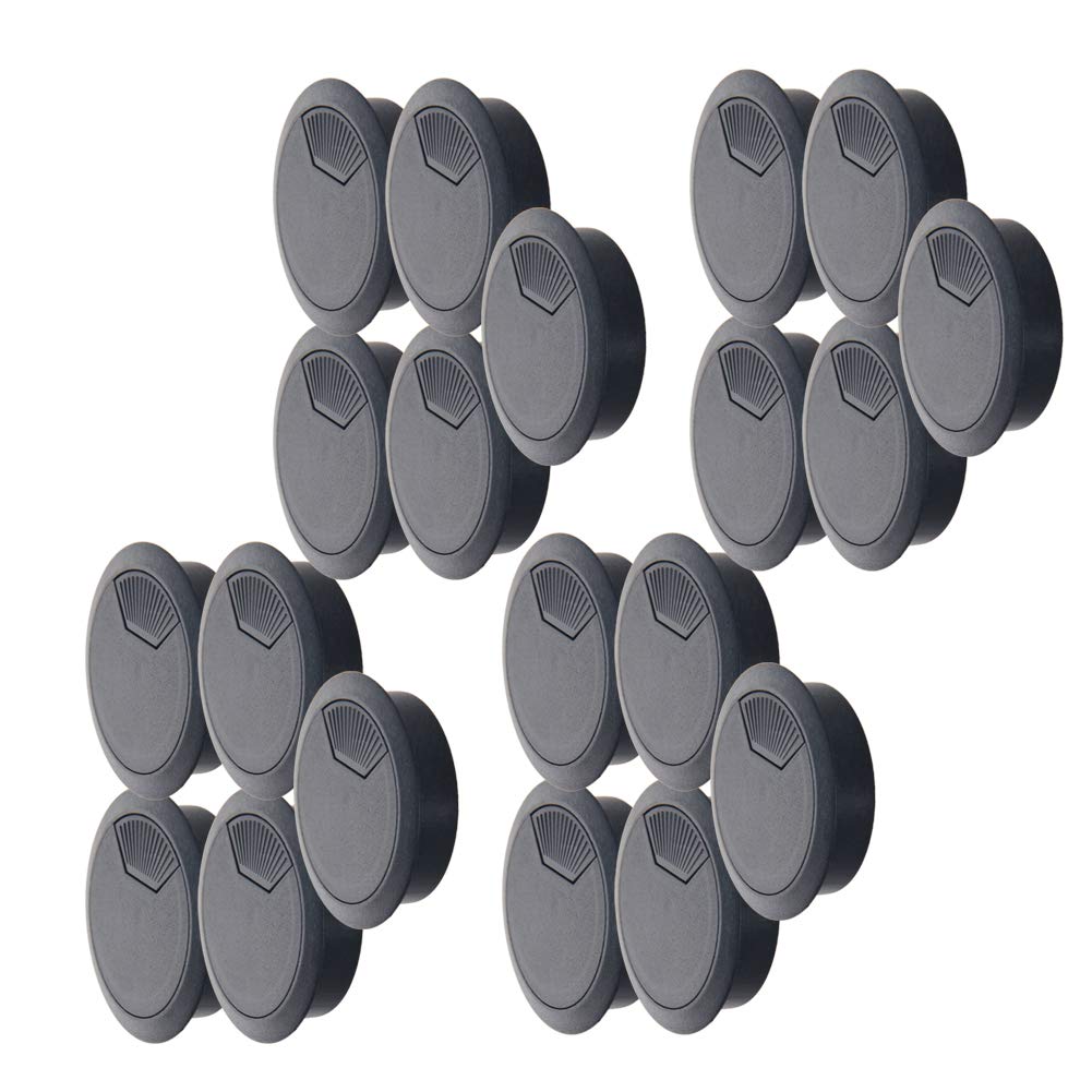 Aicosineg 20pcs 2.09" Plastic Cable Hole Cover Cord Desk Grommet for Cable Cord Organizer Office Home Desk Plastic Cover Hardware Wire Organizer Black