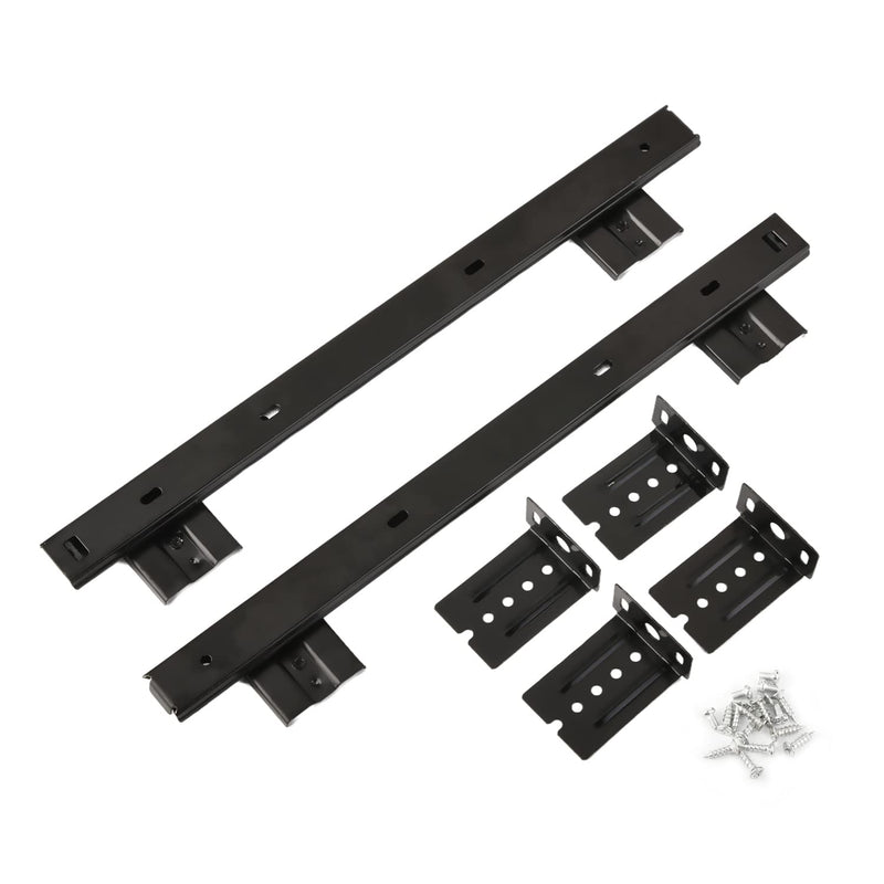 Juvielich 14" Side Mount 2 Fold Ball Drawer Slides, Solf Self Closing Drawer Rails, 100-LBS Weight Capacity Black 1 Pair