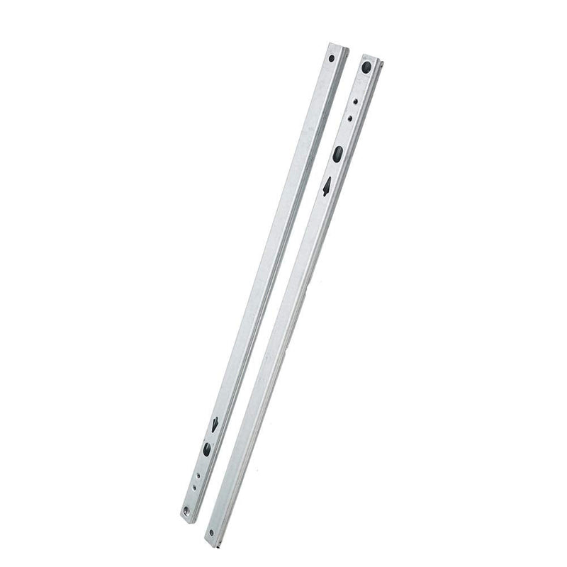 Juvielich Drawer Slides 2 Fold Ball Drawer Slides Track Rail 16" Length 0.67" Wide Silver White 1 Pair