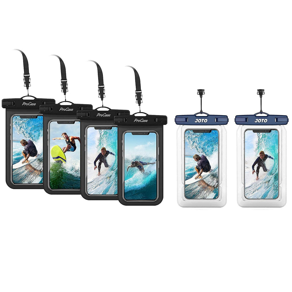 ProCase Universal Waterproof Pouch IPX8 Waterproof Cellphone Dry Bag Bundle with JOTO Floating Waterproof Phone Pouch