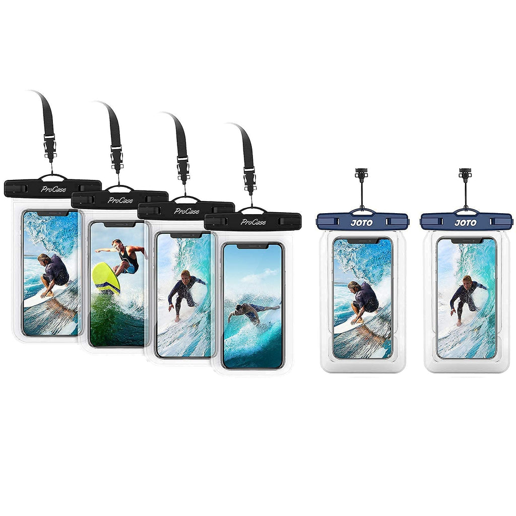 ProCase Universal Waterproof Pouch IPX8 Waterproof Cellphone Dry Bag Bundle with JOTO Floating Waterproof Phone Pouch