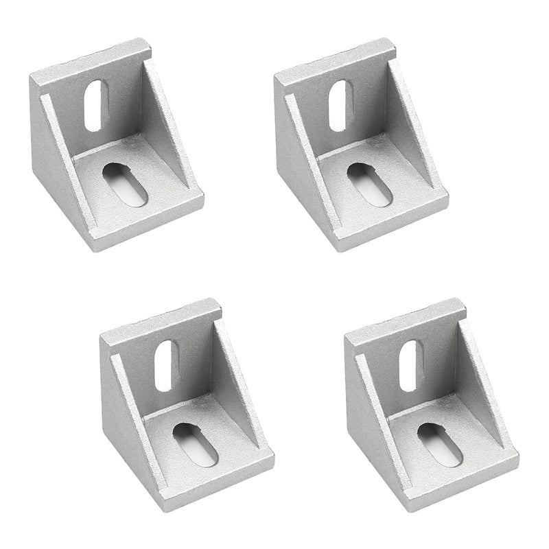 Aicosineg 4pcs Aluminum Alloy Interior Joint Bracket Inside Corner Bracket Gusset Suitable for 4545 Series with Slot Aluminum Extrusion Profile Silver Tone