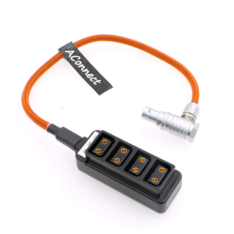 AConnect ARRI Alexa Mini EXT 7 Pin Male Output to 4 Port Female D Tap Adapter Splitter Cable for for ARRI RED Cameras Dtap Fourway Splitter Box 11.8in/30cm