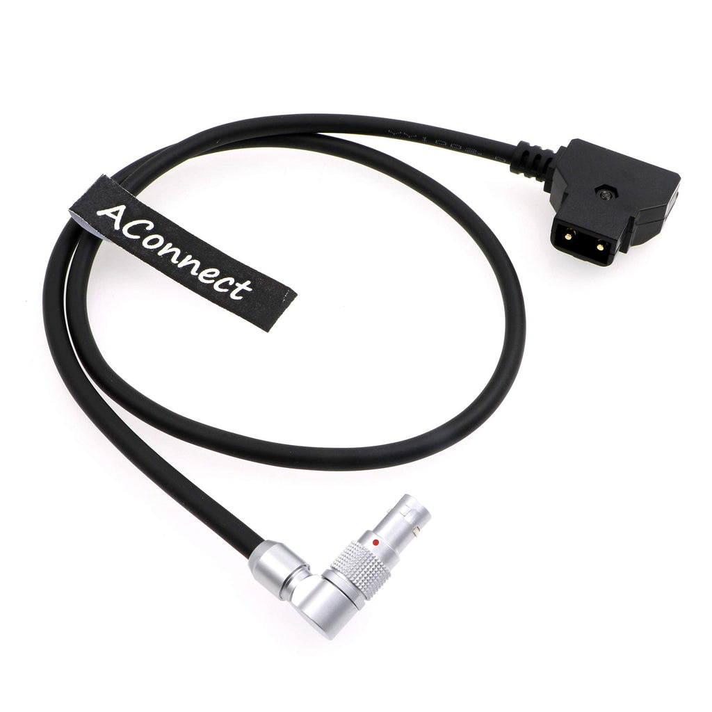 AConnect Rotatable Right Angle 4 Pin Male to D-Tap Power Cable for Zacuto Kameleon EVF 18in/45cm