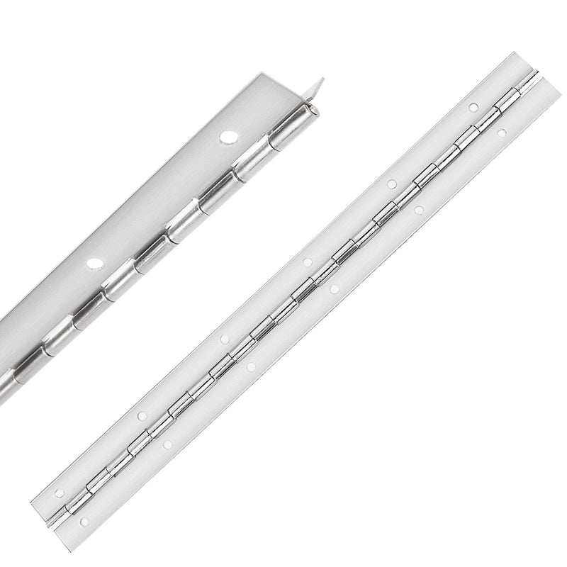 4Pack 12 Inch Stainless Steel Continuous Hinges, Piano Hinge with Holes, Home Furniture Hardware Continuous Piano Hinges for Piano, Cabinet