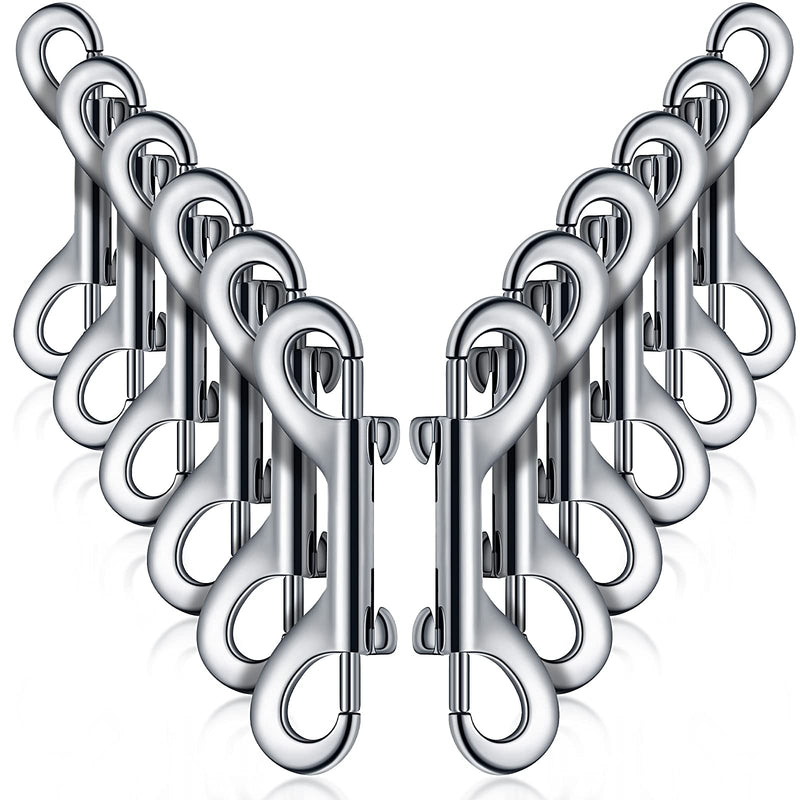 12 Pieces Double Ended Bolt Snaps Hook Zinc Alloy Double Trigger Clips Home Pet Accessory for Linking Dog Leash Collar Leash Key Chain Horse Tack Pet Sling Feed Buckets (3.5 Inch) 3.5 Inch
