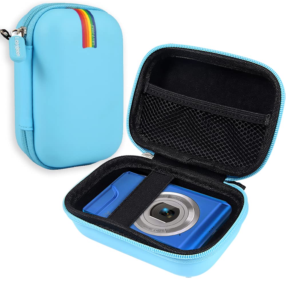 Leayjeen Digital Camera Case Compatible with Lecran/Besungo and Many More Compact Portable Mini Digital Video&Photography Camera for Students, Teens, Kids (Case Only) Blue