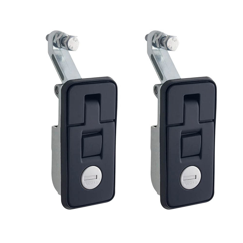 Wangyihan 2X Zinc Alloy Adjustable Compression Key Lock Latch Horse Box RV Trailer Yacht Applicable Door Thickness 1-6mm Southco(Black) Black