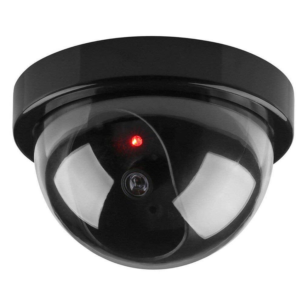 Dummy Security Camera, Fake Security Camera with LED Flashing Light Outdoor Simulated Surveillance IP Camera Indoor for Smart Home Business Hotel