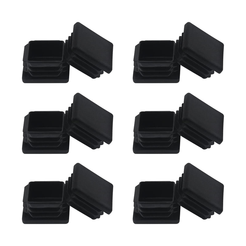 2" 2x2 Square Tube End Cap Plastic Plugs 12 Pack, 2"x2" 2 Inch Square Tubing Plug 2x2 Tube End Caps Fence Post Pipe Cap Cover Tubing Insert Chair Glide Finishing Plugs